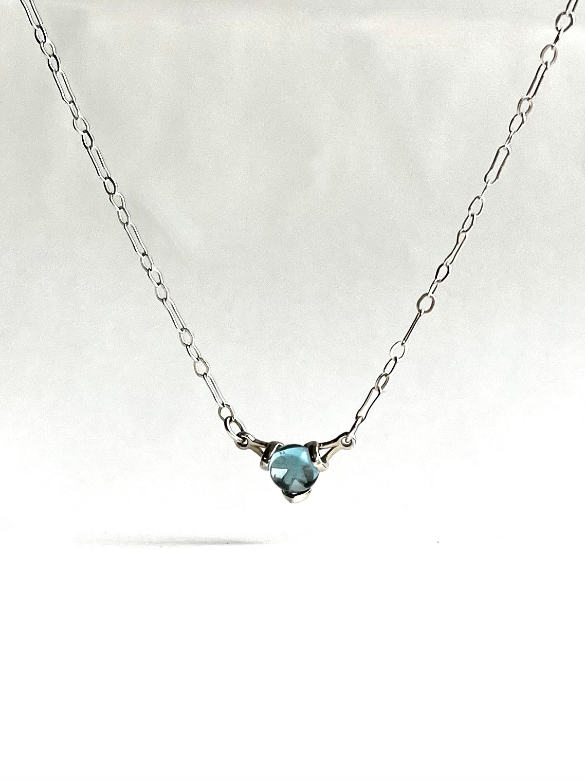 Swiss Blue Topaz NEcklace Fiorella by Hannah Daye jewels
