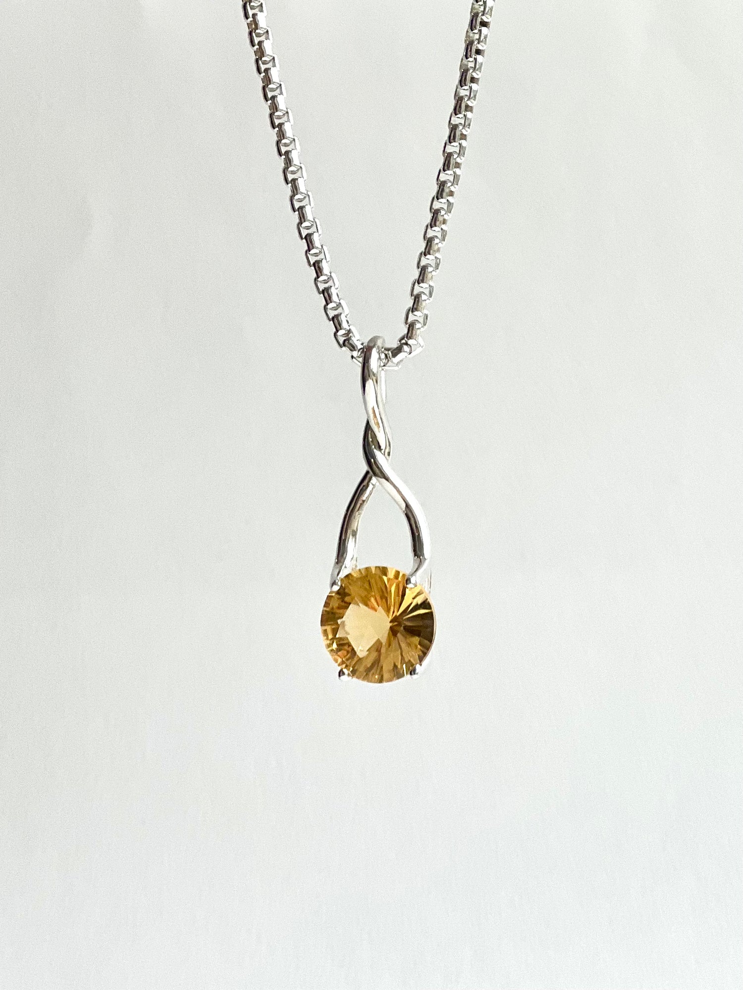 Brillante Pendant Citrine Sterling Silver by Hannah Daye fine jewels original design