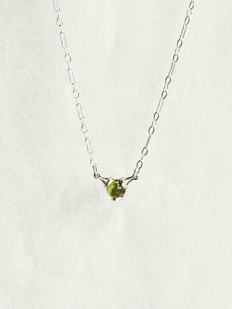 Fiorella Peridot Necklace sterling silver by Hannah Daye original design