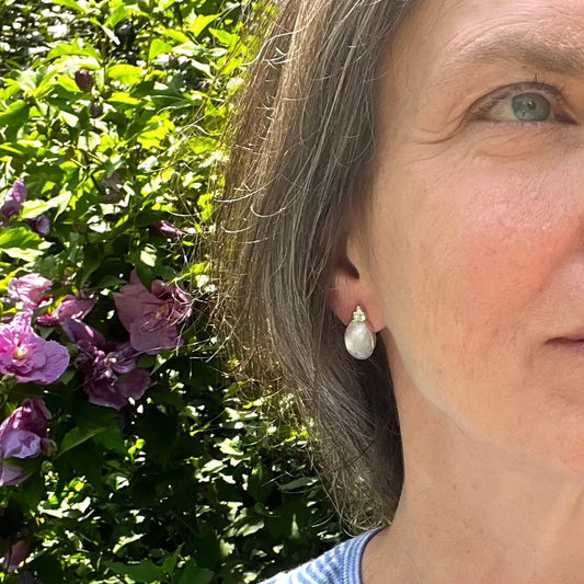 Sabine Earrings Mother of Pearl by Hannah Daye jewelry