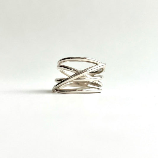 Saturn Ring Sterling Silver by Hannah Daye original design 