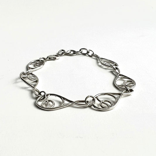 Deauce Tennis Sterling Silver Bracelet Charm Raquet by Hannah Daye jewelry original design