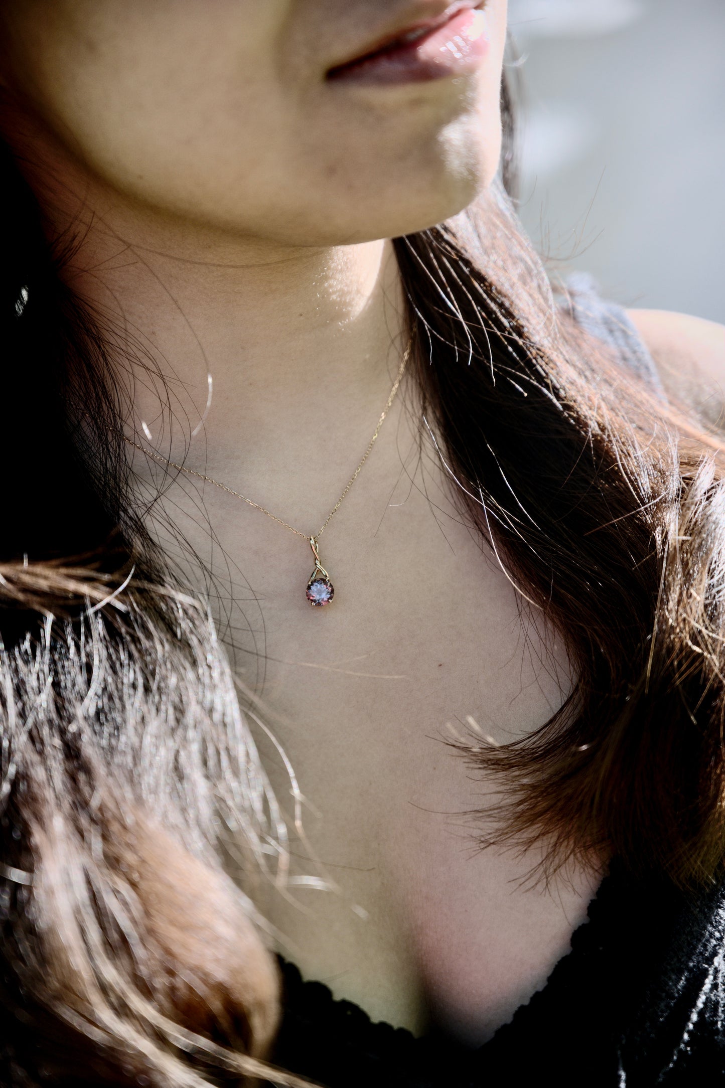 spinel Brillante Piccolo Pendant 14k yellow gold by Hannah Daye fine jewelry one-of-a-kind