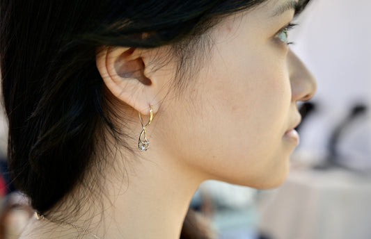 one-of-a-kind spinel Brillante Earrings in 14k yellow gold by Hannah Daye & Co