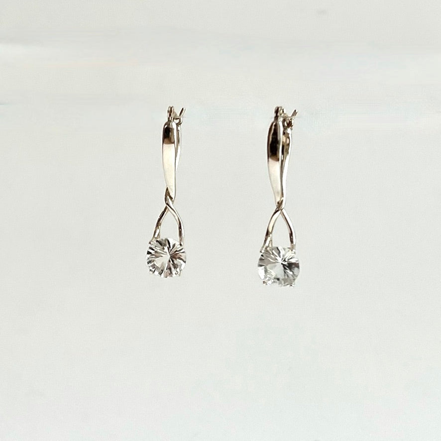 Brillante Earrings White Topaz by Hannah Daye jewels
