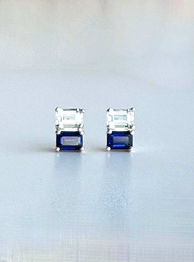 Lexington Earrings gemstone sterling silver handcrafted Hannah Daye & Co