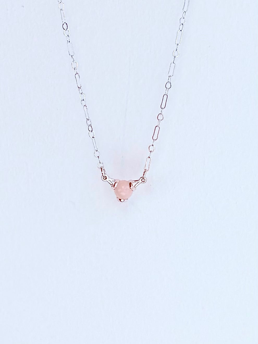 Fiore Necklace Pink Opal Sterling Silver by Hannah Daye jewelry original design
