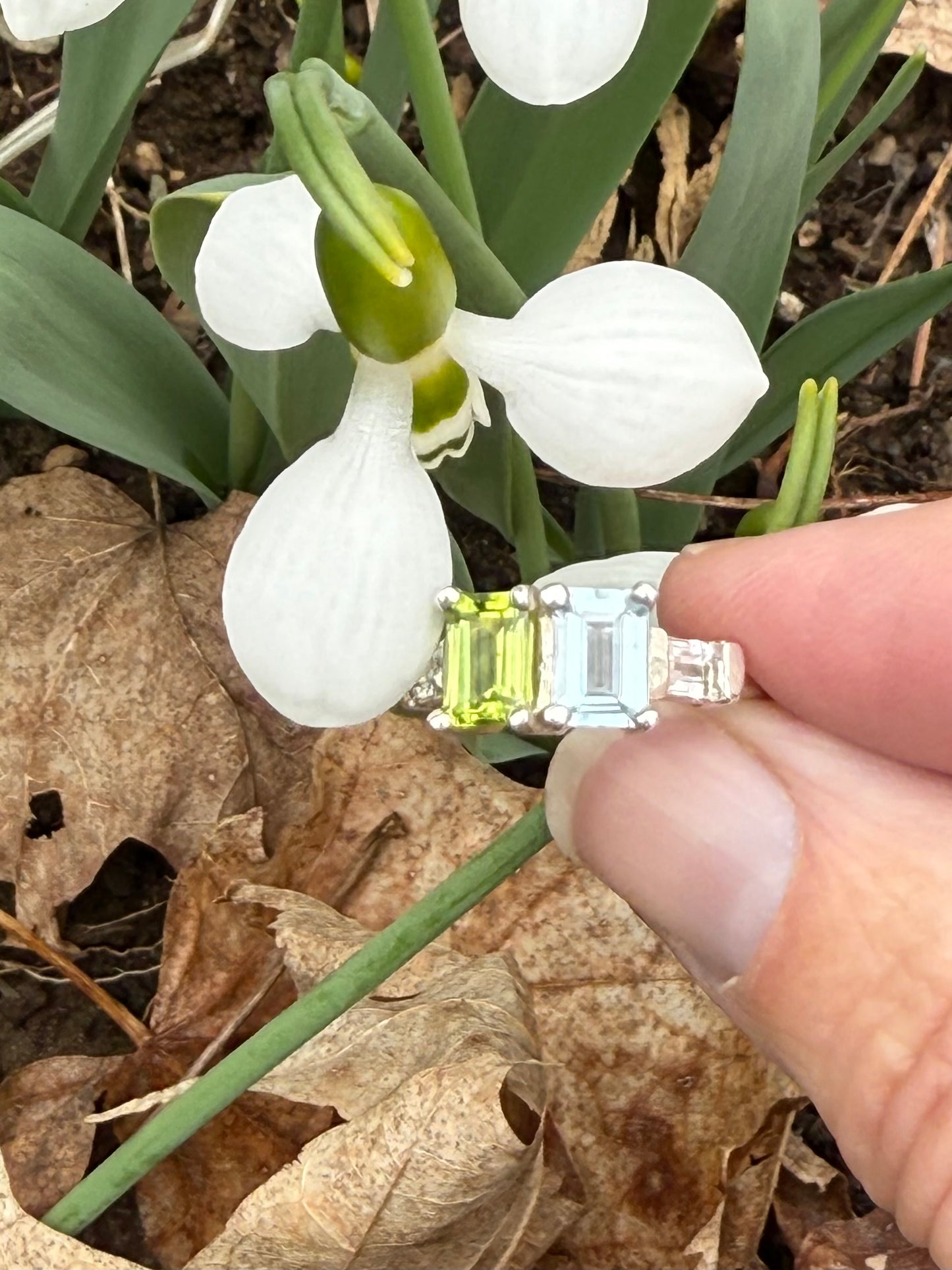 Lexington Ring - Peridot & Aquamarine