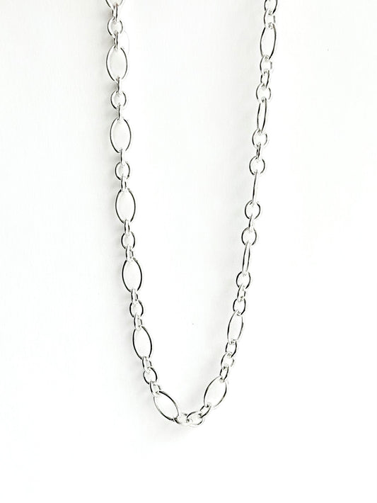 sterling silver necklace by Hannah Daye jewelry oval links