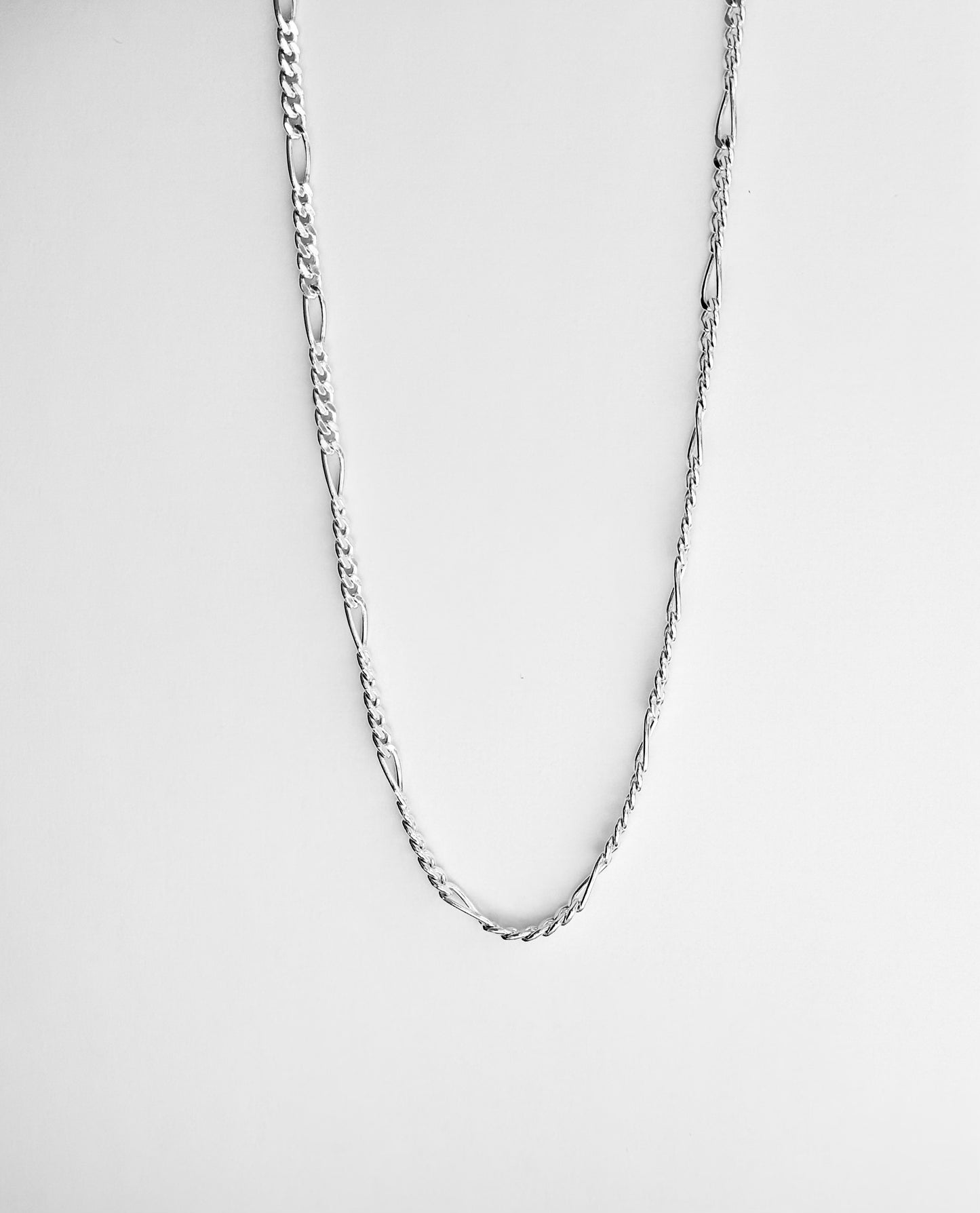 sterling silver figaro chain by Hannah Daye fine jewelry
