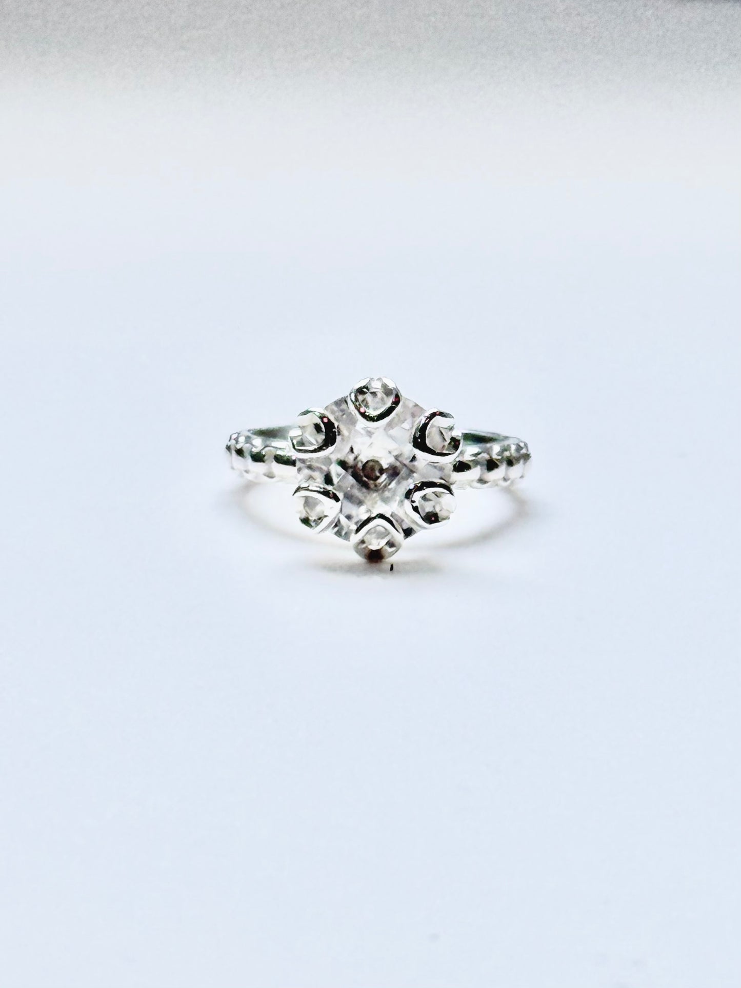 Poppy White Topaz Ring Sterling Silver by Hannah Daye & Co jewels