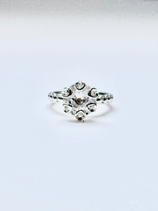 Poppy White Topaz Ring Sterling Silver by Hannah Daye & Co jewels