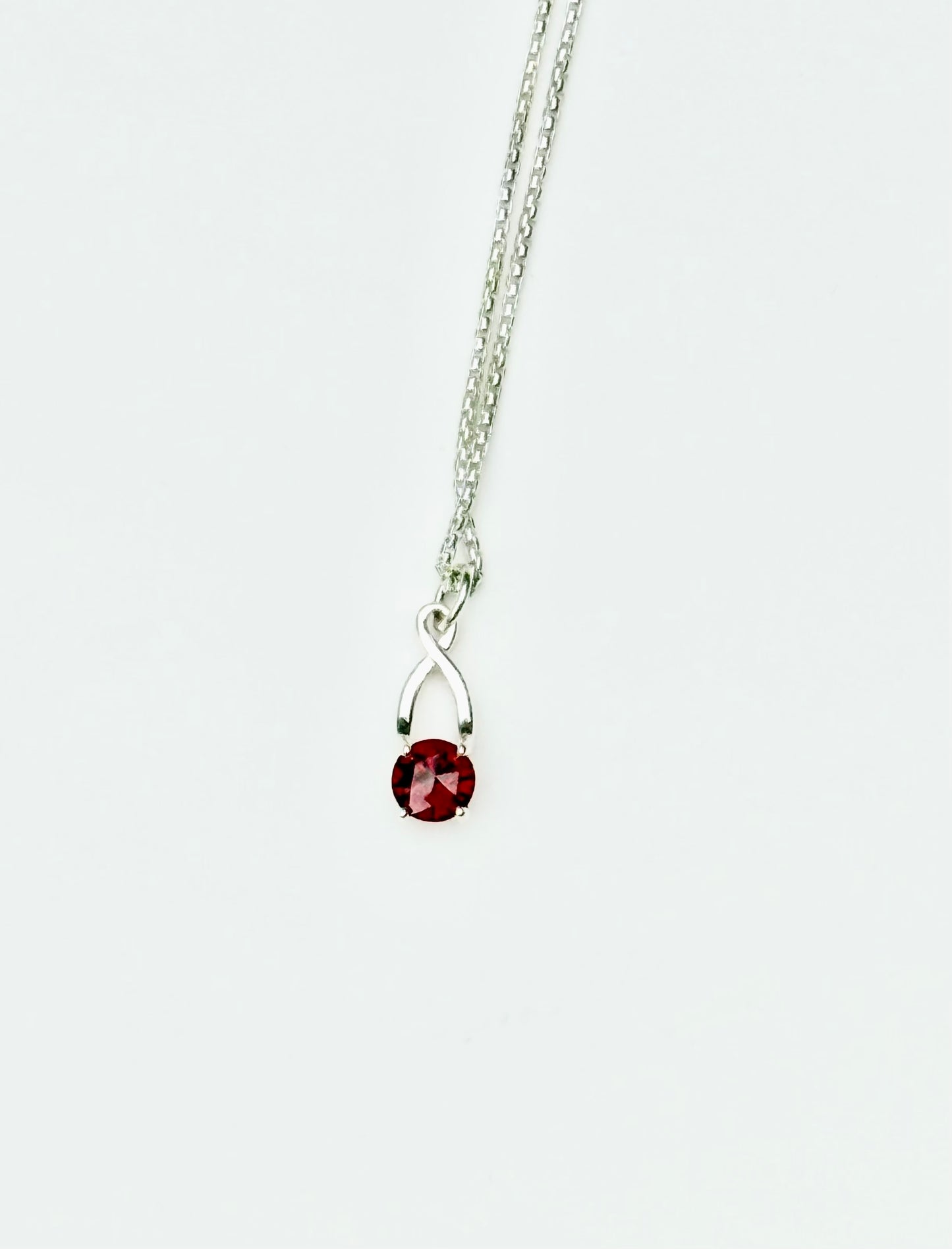 Garnet Brillante Charm Pendant by Hannah Daye jewelry