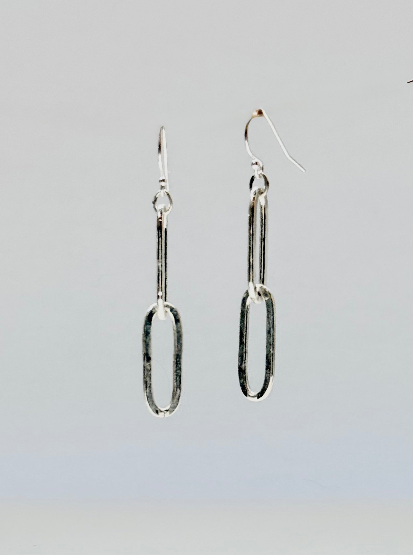 Paper-Clip Sterling Silver Style Earrings by Hannah Daye & Co