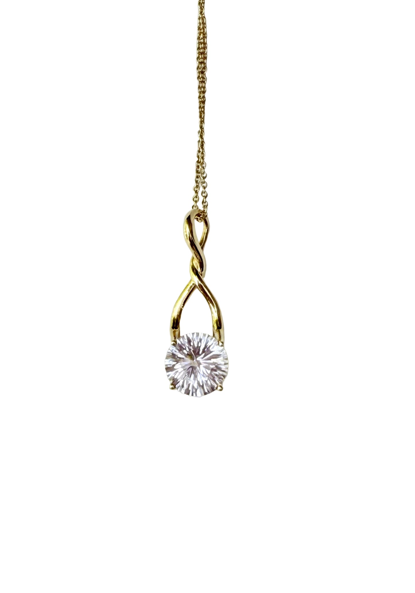14k gold Brillante pendant Rose of France Amethyst by Hannah DAye & Co original design artisan crafted