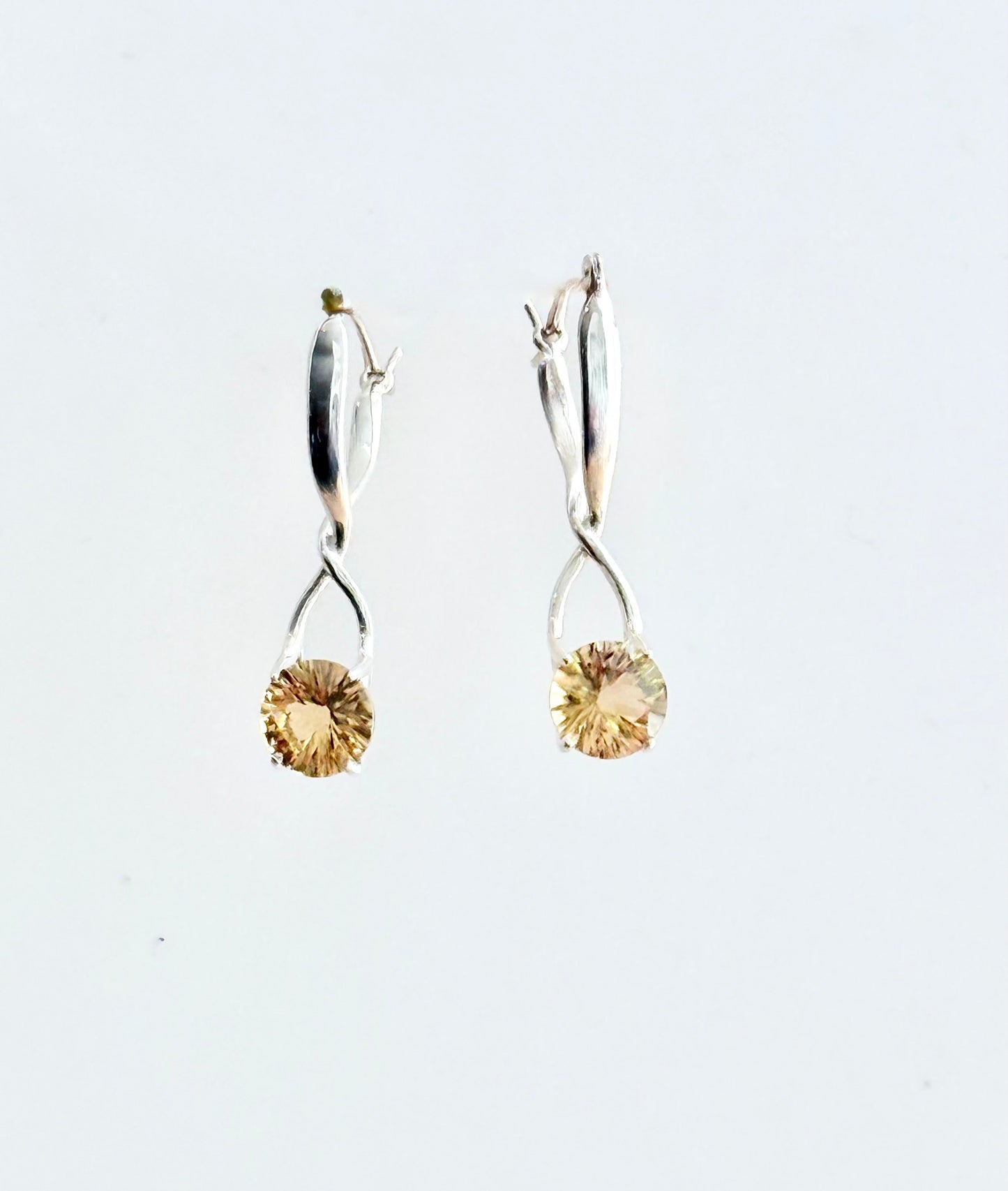 Brillante Earrings Citrine Sterlign Silver Hannah Daye fine jewelry original design hand crafted