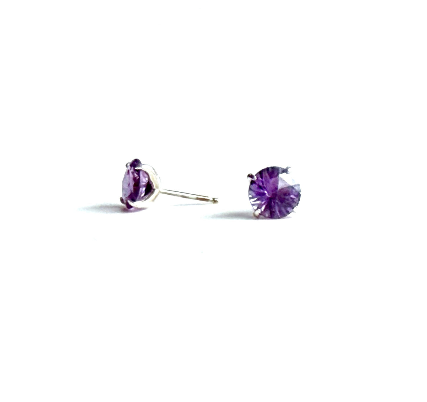 Brillante Posts SS Amethyst by Hannah Daye & Co jewelry