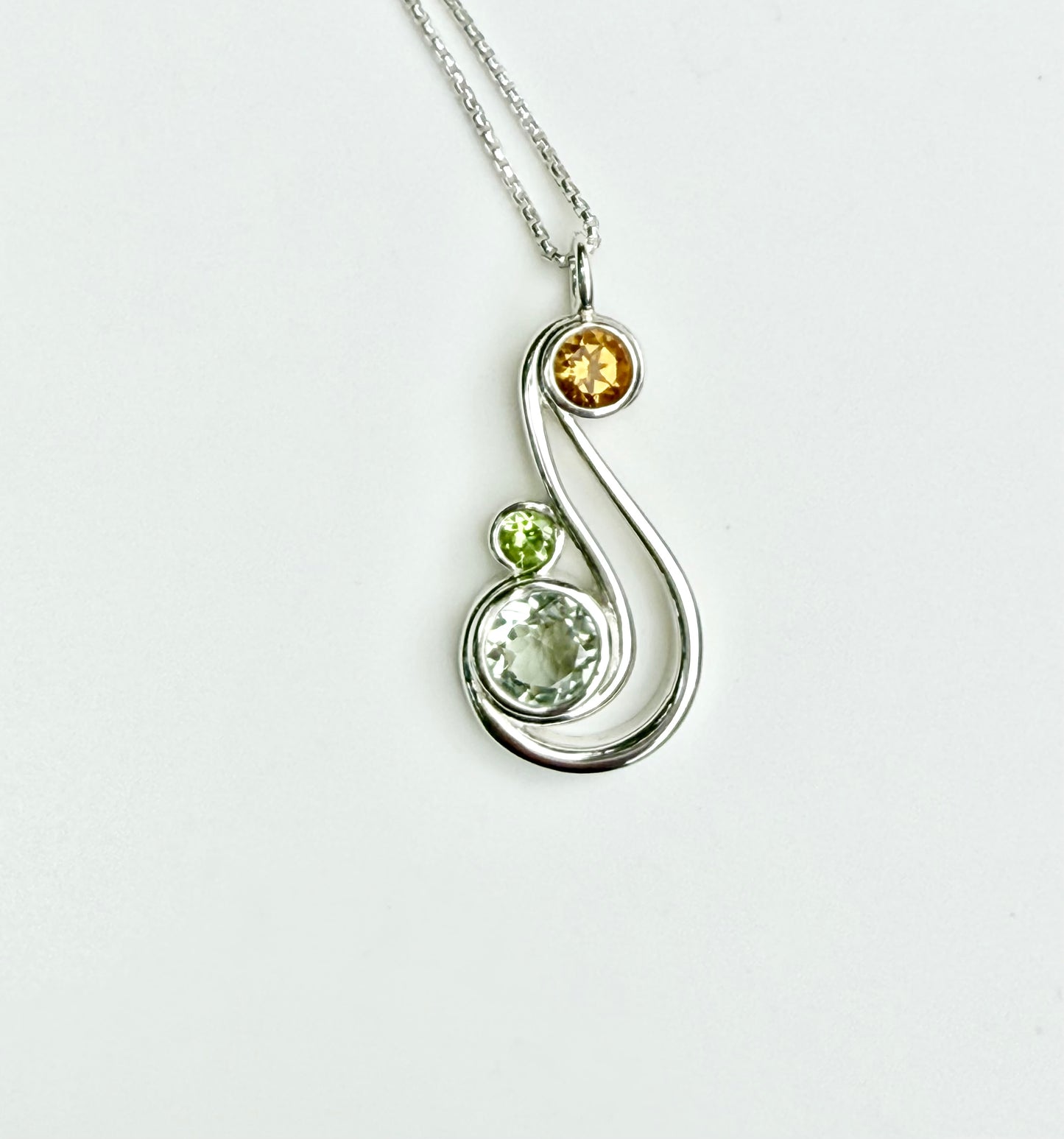 Aria Pendant - Citrine, Peridot & Mint Quartz
