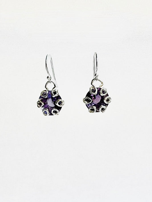 Poppy Drop Earrings - Amethyst - Hannah Daye & Company