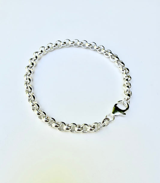 Sterling Silver Bracelet on white background