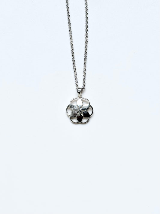 Sterling Silver Pendant by Hannah Daye Rosette Piccolo
