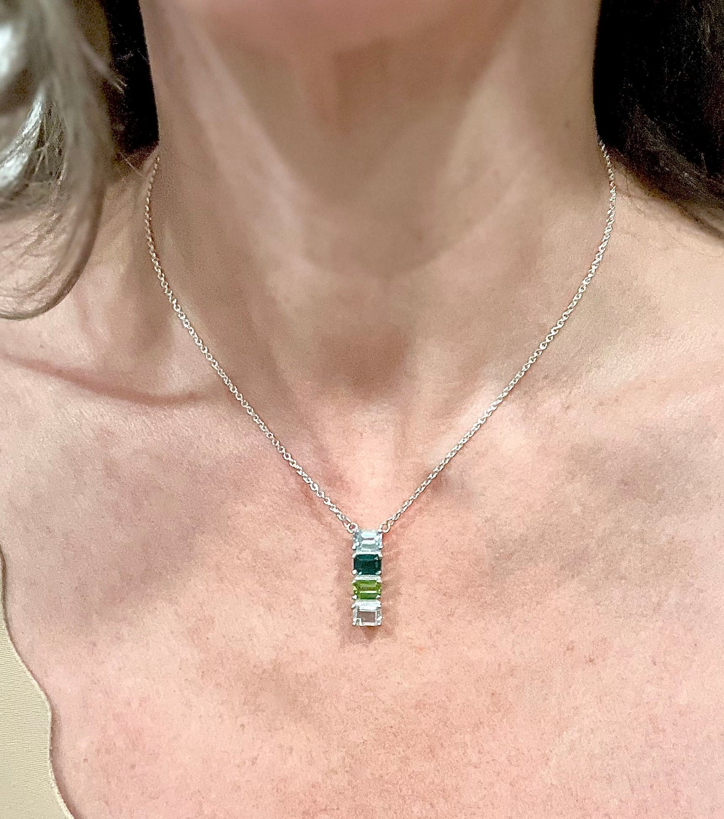 Lexington Bar Necklace - Various Gemstones - Hannah Daye & Company