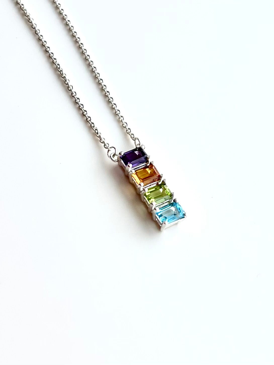 Lexington Bar Necklace - Various Gemstones - Hannah Daye & Company