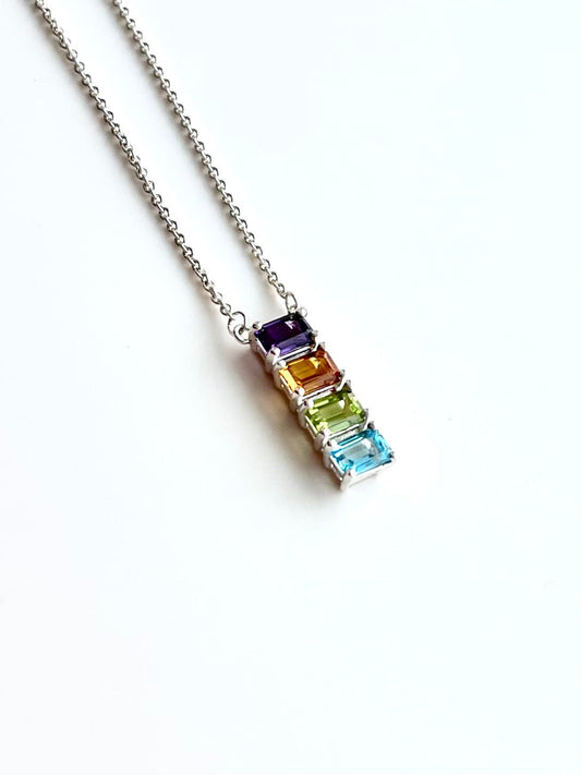 Lexington Bar Necklace - Various Gemstones - Hannah Daye & Company