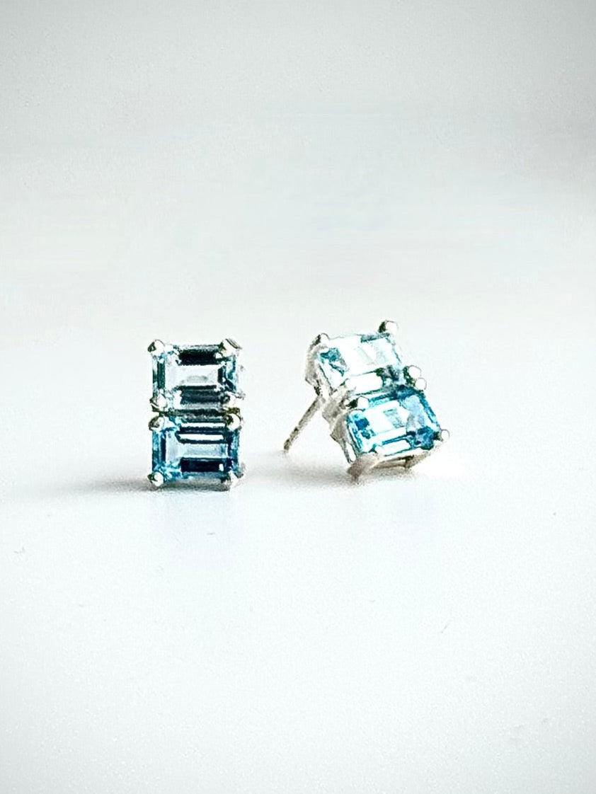 Lexington Earrings - Sky and Swiss Blue Topaz - Hannah Daye & Company