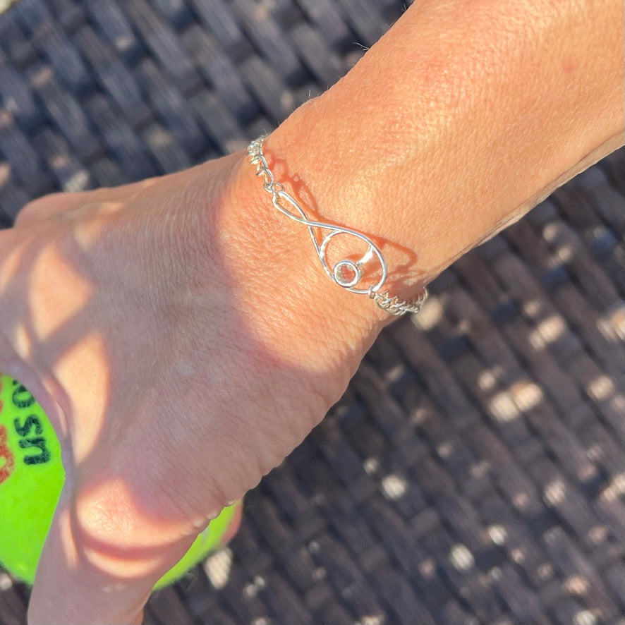White Topaz Deuce Tennis Bracelet by Hannah Daye