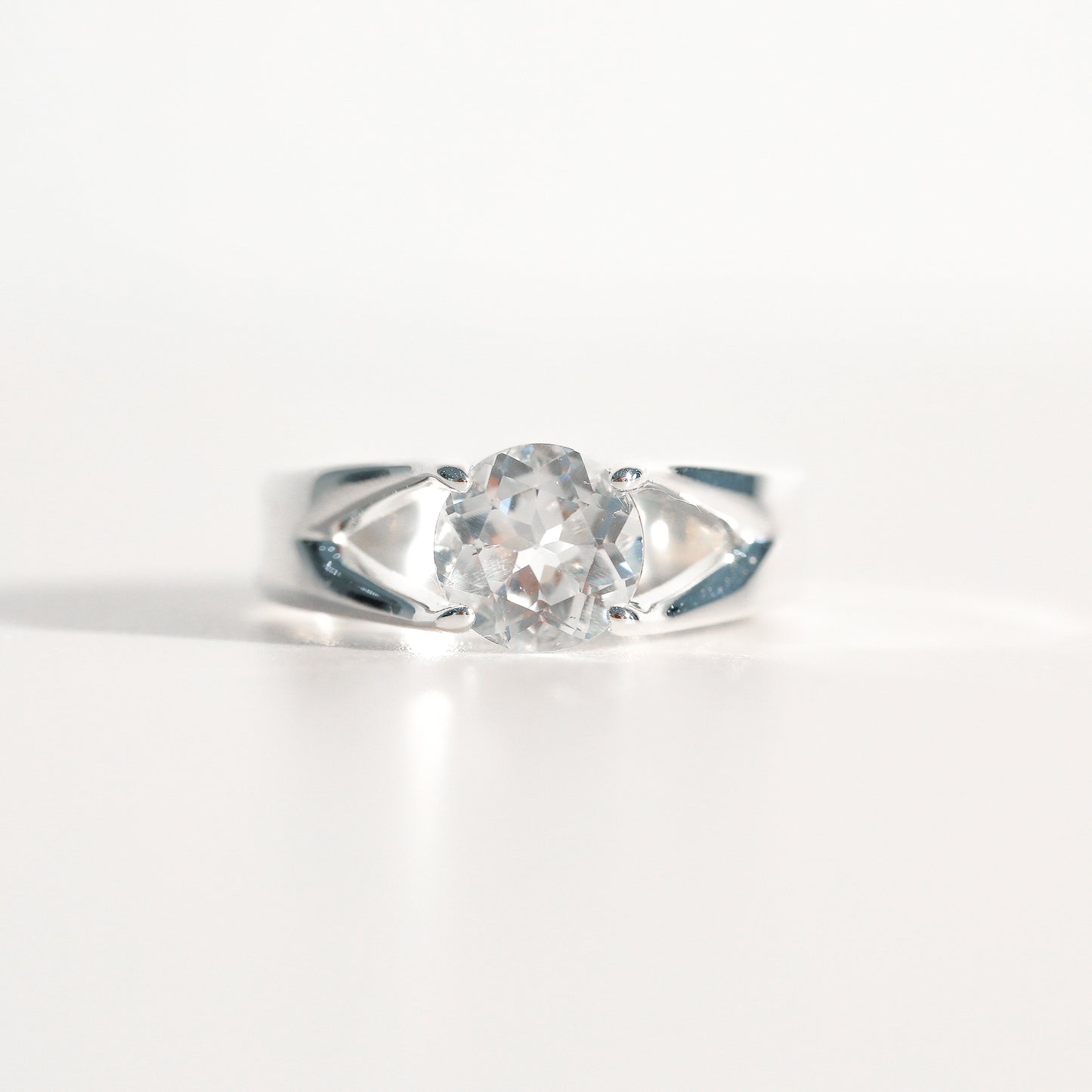 Crystal Quartz Brillante Sterling Silver Ring Hannah Daye & Co