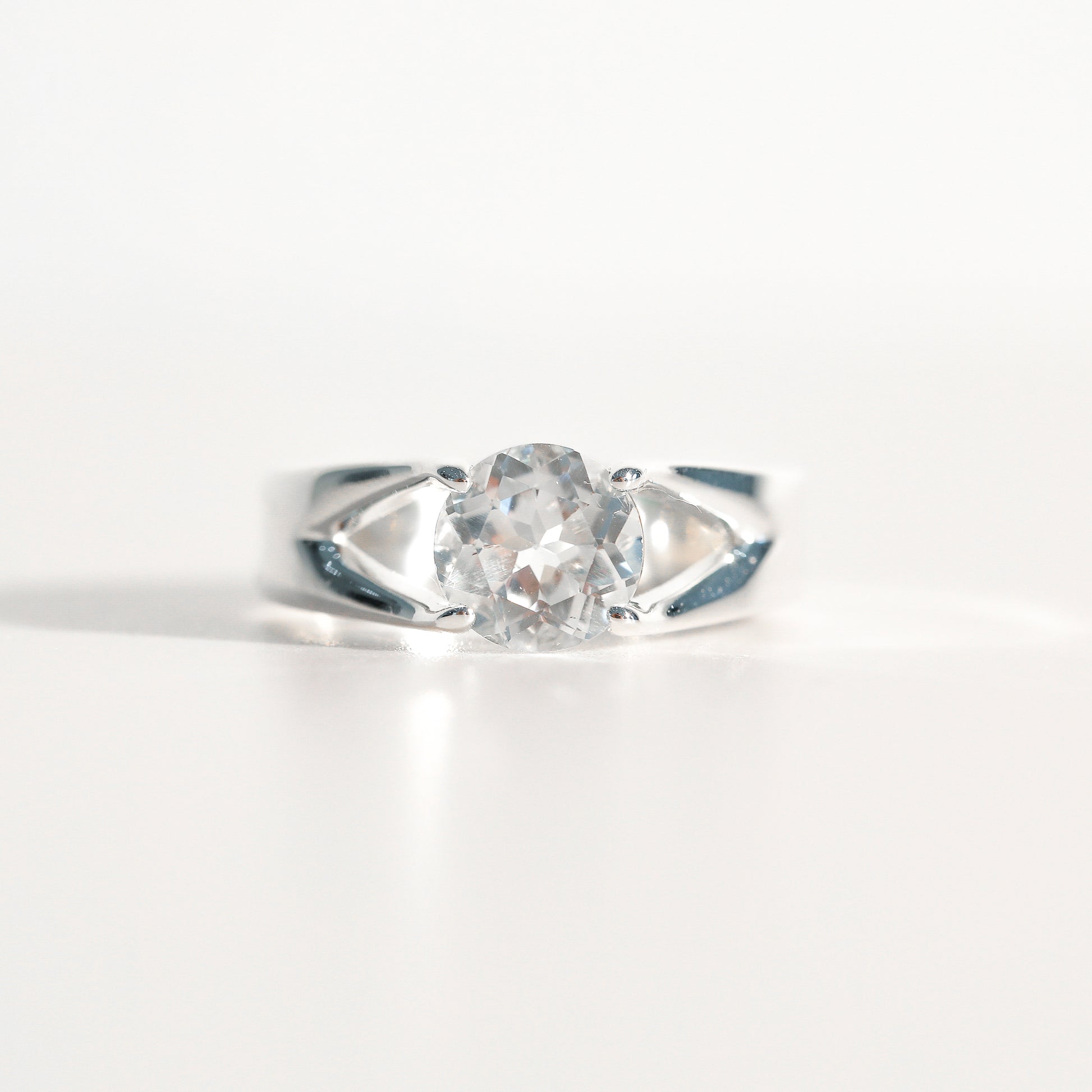 Crystal Quartz Brillante Sterling Silver Ring Hannah Daye & Co