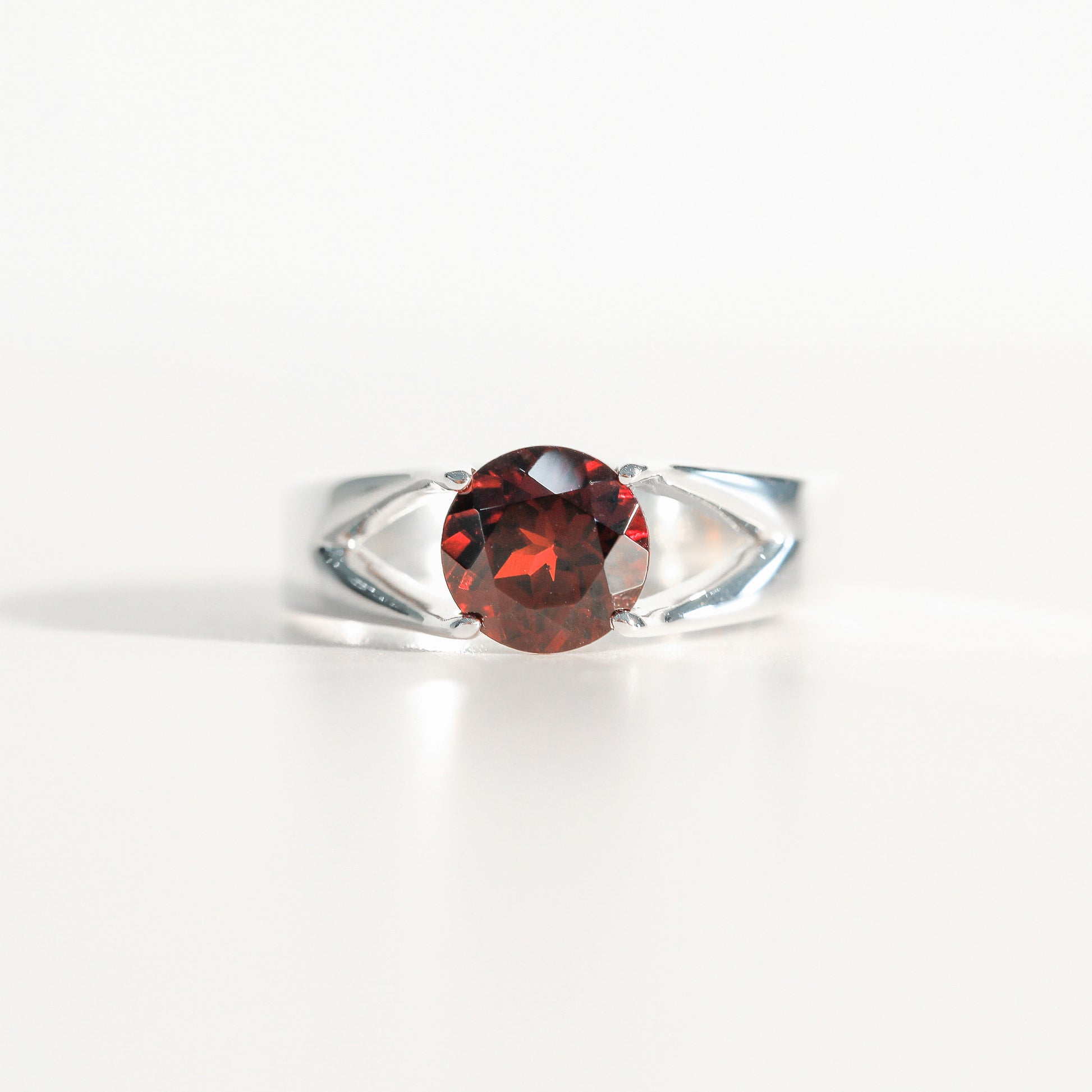 Garnet Brillante Sterling Silver Ring Hannah Daye & Co