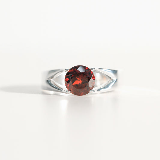 Garnet Brillante Sterling Silver Ring Hannah Daye & Co
