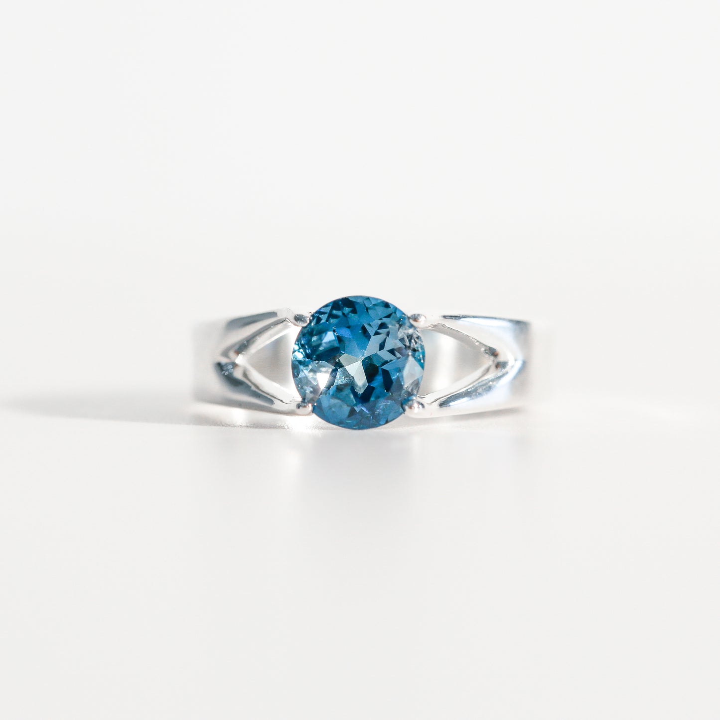 London Blue Topaz Brillante Sterling Silver Ring Hannah Daye & Co