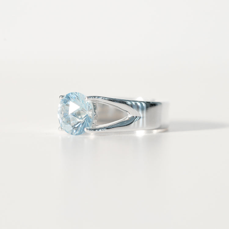 Sky Blue Topaz Brillante Sterling Silver Ring Hannah Daye & Co