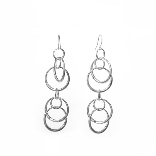 Saturn doubles earrings in sterling silver Hannah Daye & company