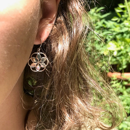 Sterling Rosette French Hook Earring Hannah Daye & Company