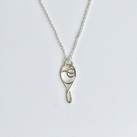 Deuce Ace Tennis Pendant Sterling Silver Hannah Daye & Co