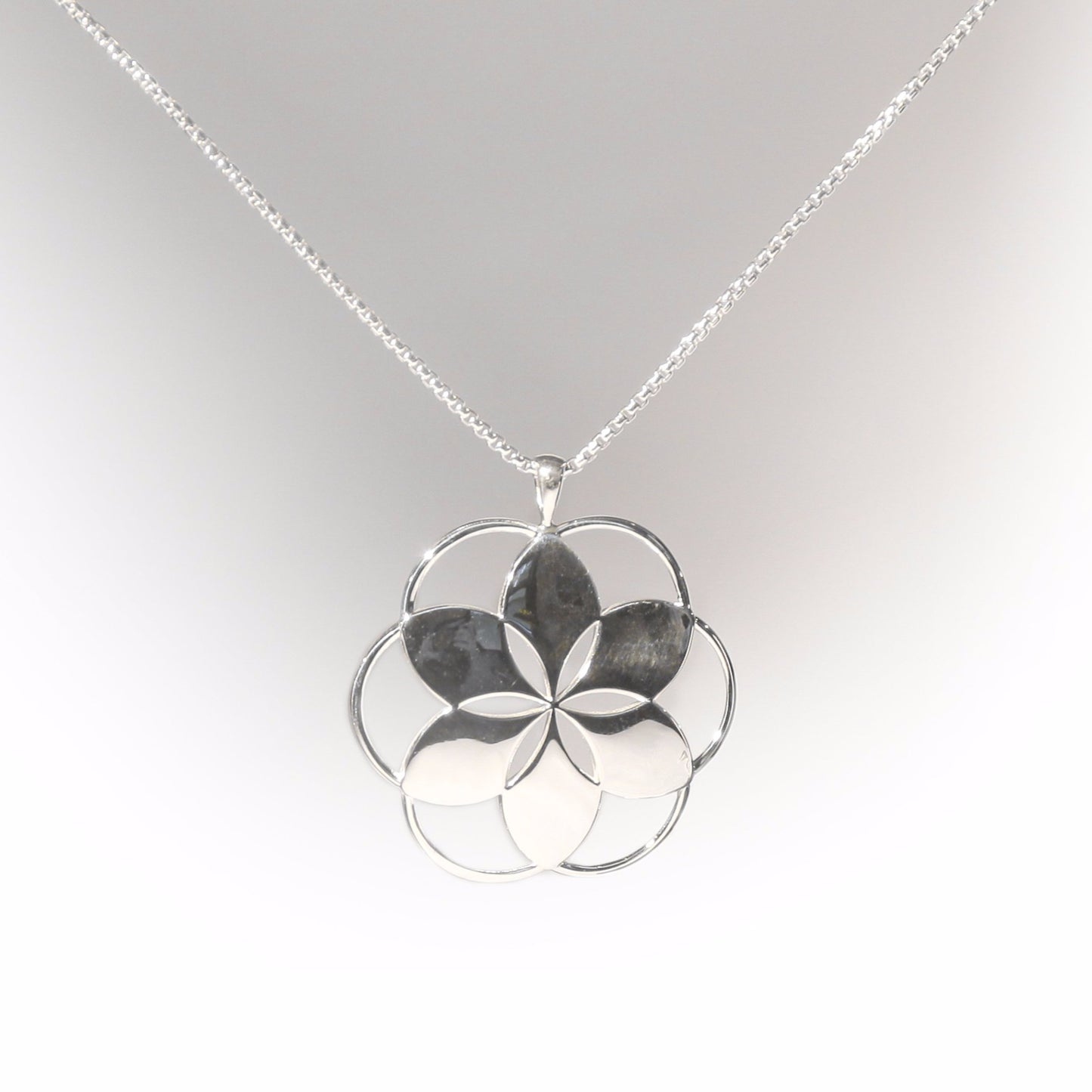 Rosette sterling silver pendant Hannah Daye & Co