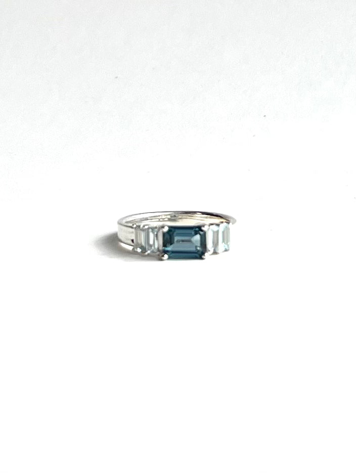 Lexi Band Ring London Blue Topaz by Hannah Daye fine jewels original design