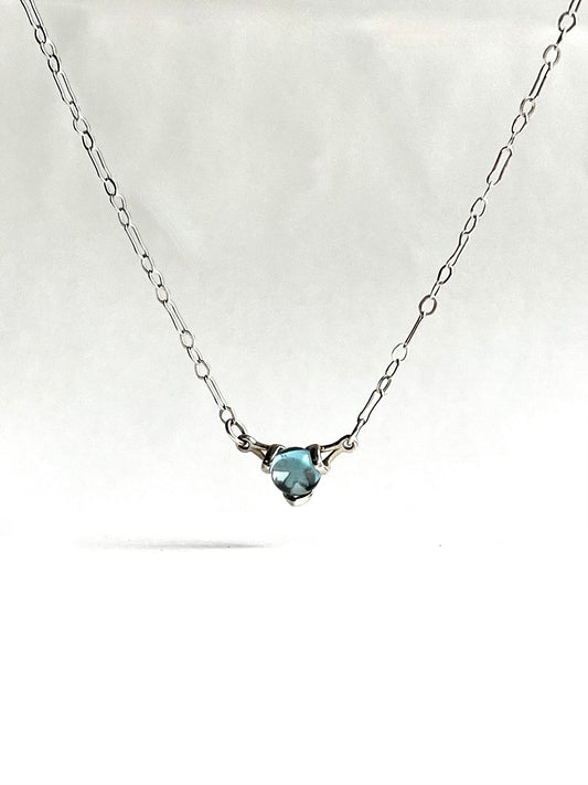 Swiss Blue Topaz NEcklace Fiorella by Hannah Daye jewels
