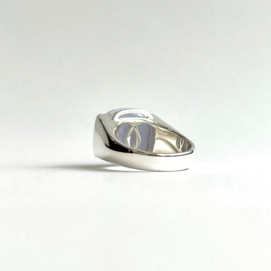 Inside view of Milan Ring Lavender Agate by Hannah Daye jewelry