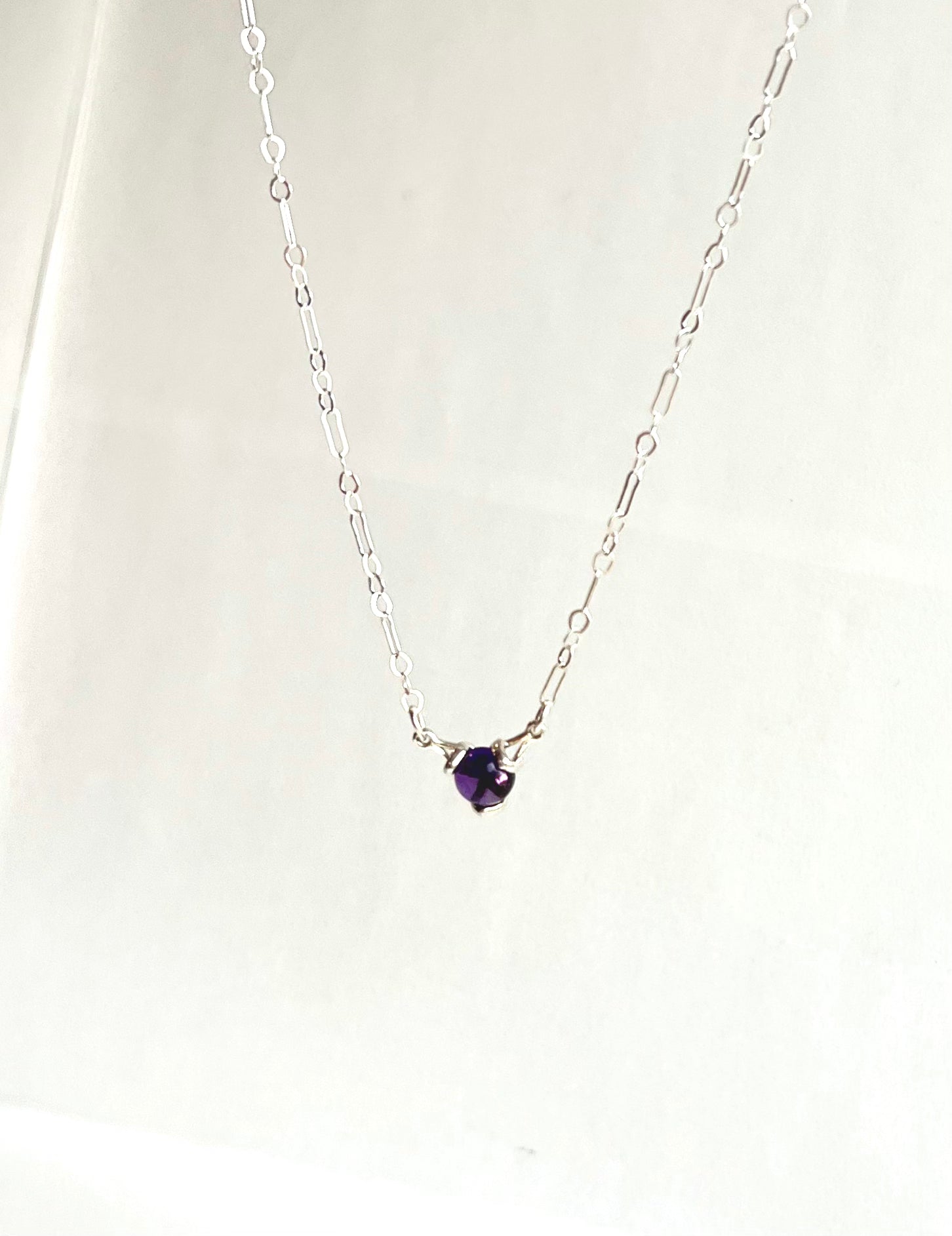 Amethyst Fiorella Necklace sterling silver by Hannah Daye & Co