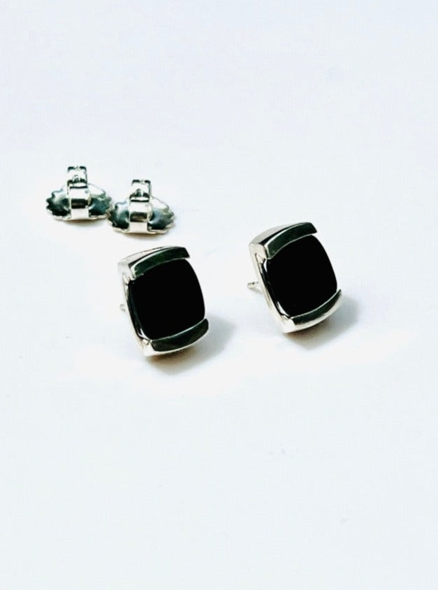 Milan Earrings by Hannah Daye in Black Onyx