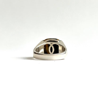 Inside view of Milan Ring Tiger Eye by Hannah Daye jewelry original design