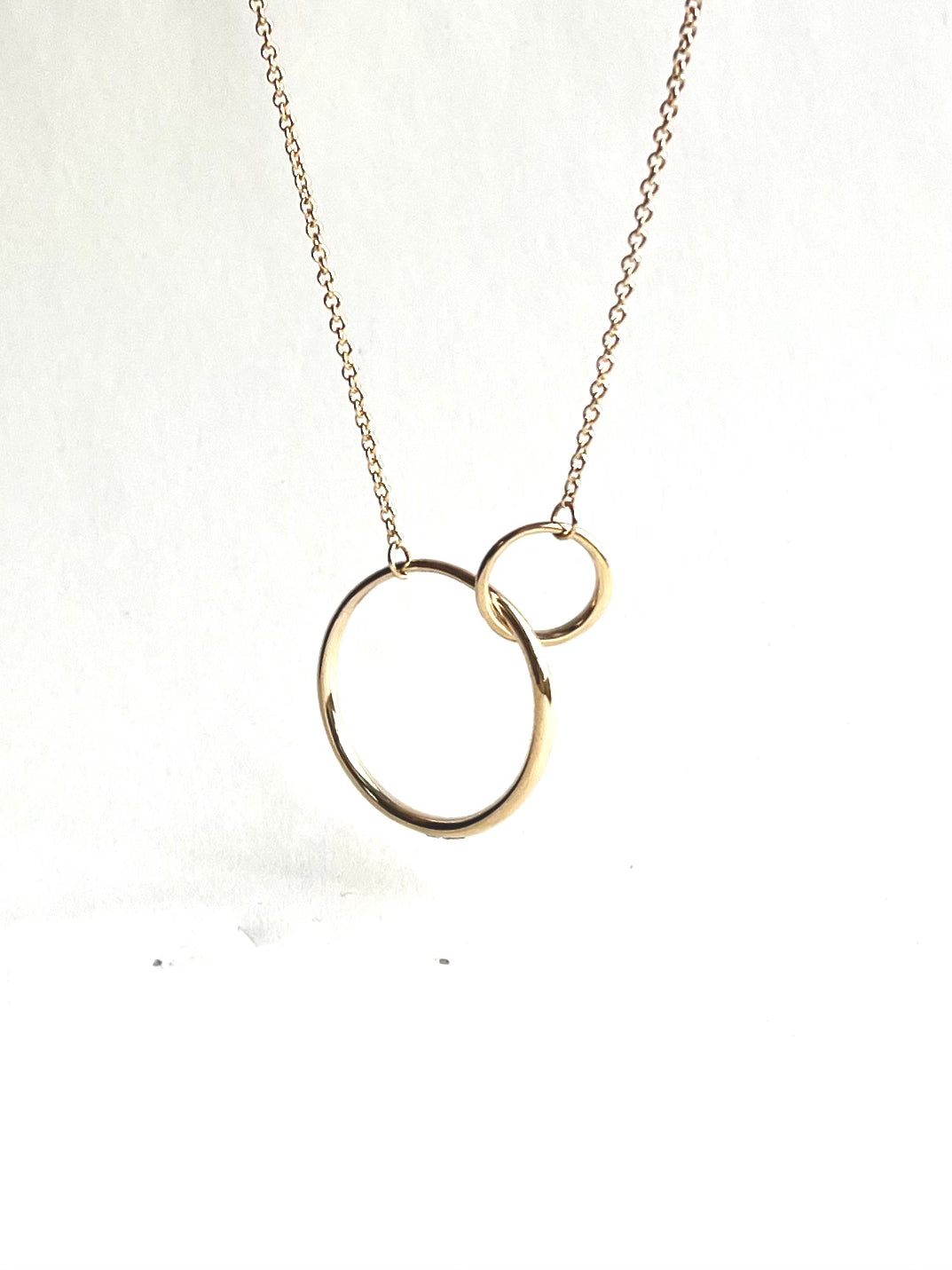 Hannah Daye fine jewelry original design Saturn Necklace 14k yellow gold