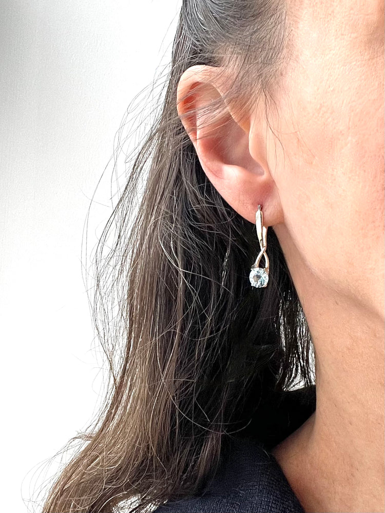 Sky Blue Topaz brillante Earrings by Hannah Daye fine jewelry