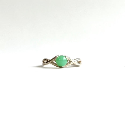 Fiore Ring Mint Chrysoprase by Hannah Daye jewelry