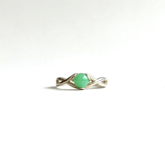 Fiore Ring Mint Chrysoprase by Hannah Daye jewelry